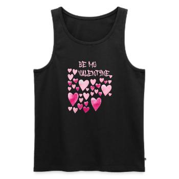 love,love,cloud,hearts,heart,valentine - Men's Premium Organic Tank Top - black - Front - Michal (187cm)