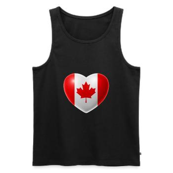 Coeur (Canada / Canada) - Débardeur bio Premium Homme - noir - Devant - AI Model Male 178 light (178cm)