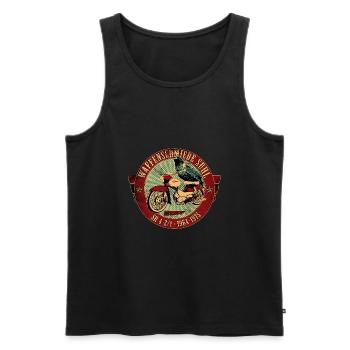 Simson SR 4-1/2 Star - Männer Premium Bio Tank Top - Schwarz - Vorne - AI Model Male 178 light (178cm)