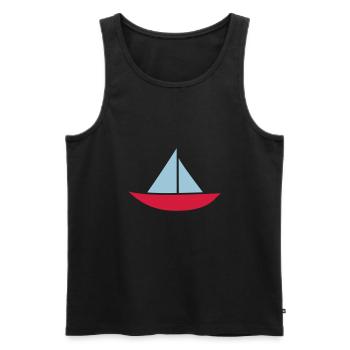 Boot - Männer Premium Bio Tank Top - Schwarz - Vorne - AI Model Male 178 light (178cm)
