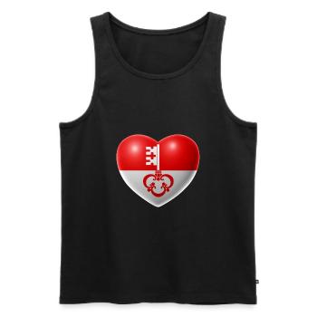 Coeur (Obwald) - Débardeur bio Premium Homme - noir - Devant - Michal (187cm)