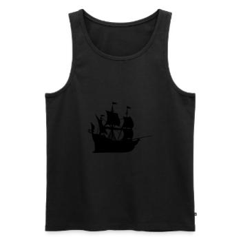 Ship Gift Idea - Men's Premium Organic Tank Top - black - Front - Michal (187cm)