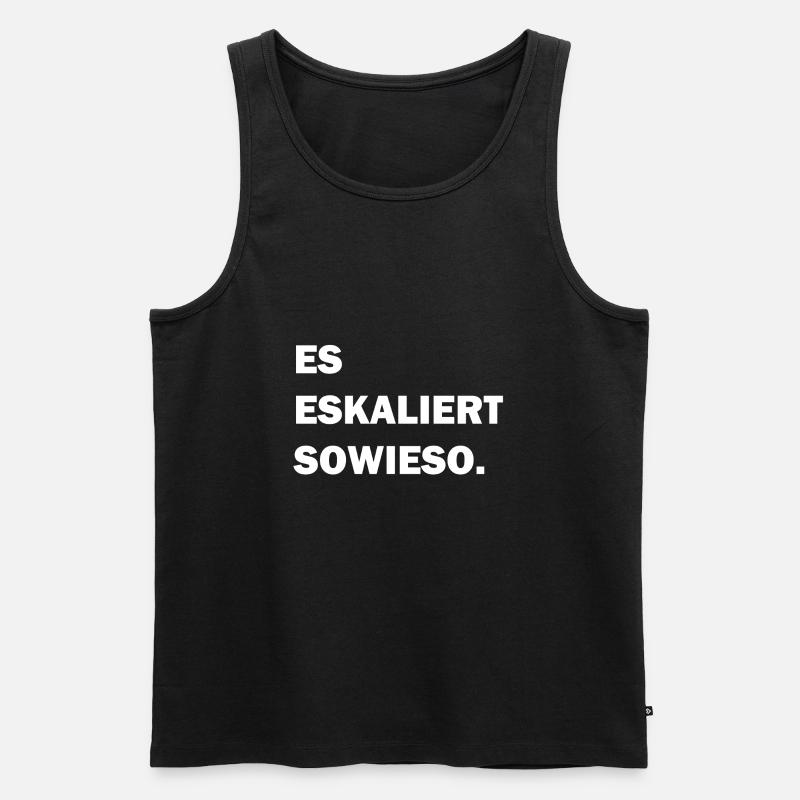 eskaliert - Männer Premium Bio Tank Top - Schwarz