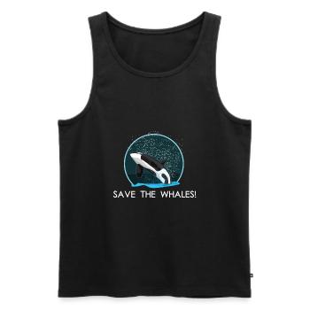 Save the whales Orca killer whale whale gift - Men's Premium Organic Tank Top - black - Front - Michal (187cm)