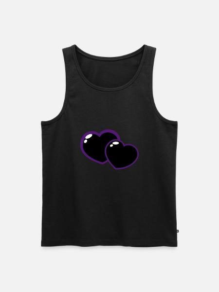 Heart - Men's Premium Organic Tank Top - black