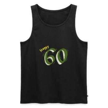60 Jubiläum Geburtstag Ehrentag Geschenk Jahrestag - Männer Premium Bio Tank Top - Schwarz - Vorne - AI Model Male 178 light (178cm)