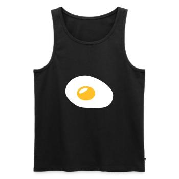 Œufs au plat - Débardeur bio Premium Homme - noir - Devant - AI Model Male 178 light (178cm)