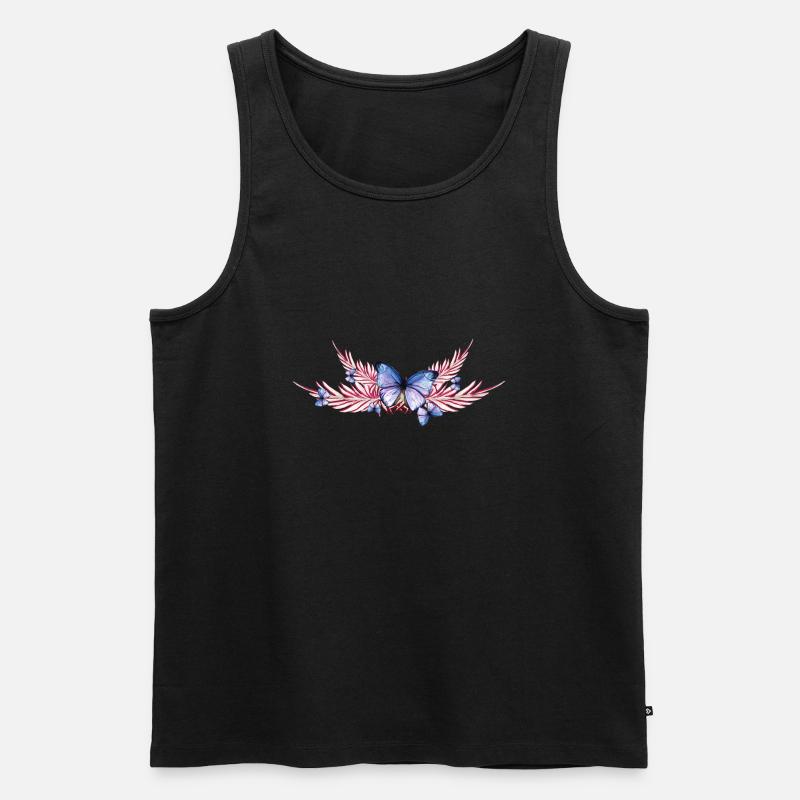 Schmetterling - Männer Premium Bio Tank Top - Schwarz