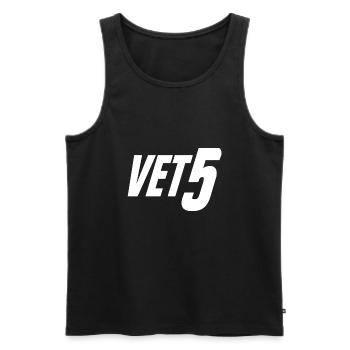 VET 5 - Fanshirt - Men's Premium Organic Tank Top - black - Front - AI Model Male 178 light (178cm)