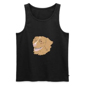 Nova Scotia Duck Tolling Retriever - Männer Premium Bio Tank Top - Schwarz - Vorne - AI Model Male 178 light (178cm)