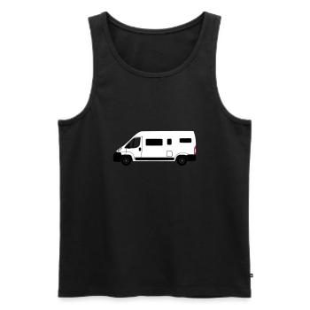 Motorhome - Men's Premium Organic Tank Top - black - Front - AI Model Male 178 light (178cm)