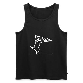 Dog dog - Men's Premium Organic Tank Top - black - Front - Michal (187cm)