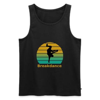Breakdance - Men's Premium Organic Tank Top - black - Front - Michal (187cm)