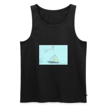 AHOI Shirt - Männer Premium Bio Tank Top - Schwarz - Vorne - Michal (187cm)