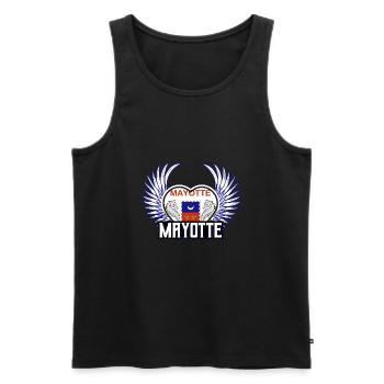 Mayotte - Männer Premium Bio Tank Top - Schwarz - Vorne - AI Model Male 178 light (178cm)