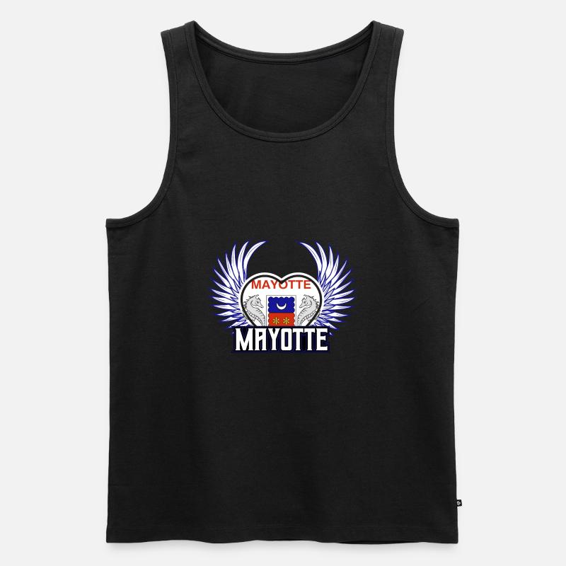 Mayotte - Männer Premium Bio Tank Top - Schwarz
