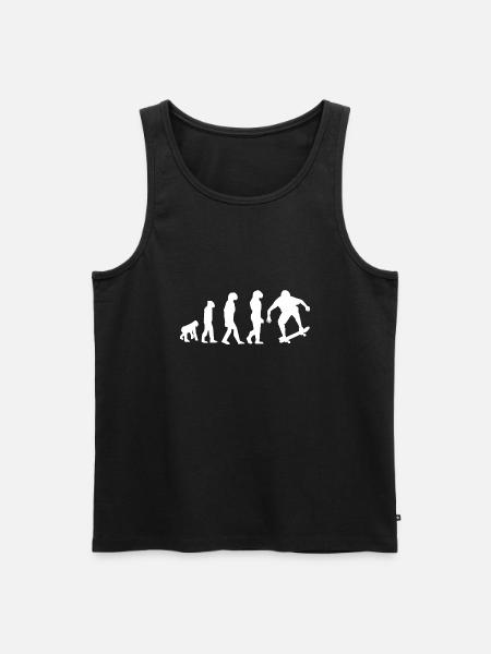 Skate-Evolution - Männer Premium Bio Tank Top - Schwarz