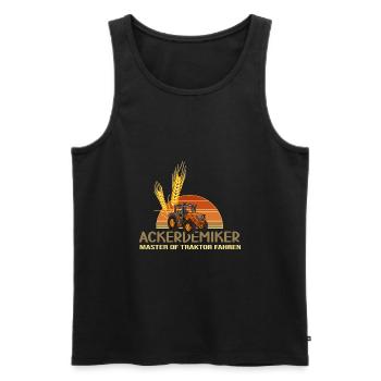 traktoren bauer acker traktor landwirtschaft ernte - Männer Premium Bio Tank Top - Schwarz - Vorne - Michal (187cm)