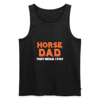 horse dad Design for a jokes lover - Männer Premium Bio Tank Top - Schwarz - Vorne - AI Model Male 178 light (178cm)