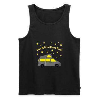 eine million sterne hotel campingbus - Männer Premium Bio Tank Top - Schwarz - Vorne - Michal (187cm)