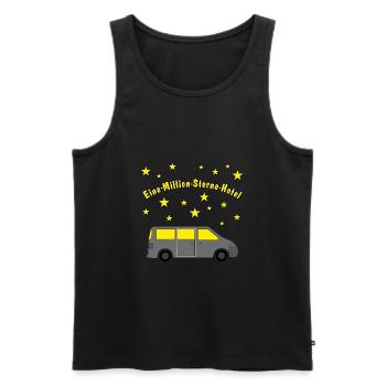 eine million sterne hotel campingbus - Männer Premium Bio Tank Top - Schwarz - Vorne - Michal (187cm)