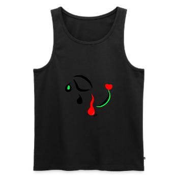Association Against the Abuse of Women - Men's Premium Organic Tank Top - black - Front - AI Model Male 178 light (178cm)