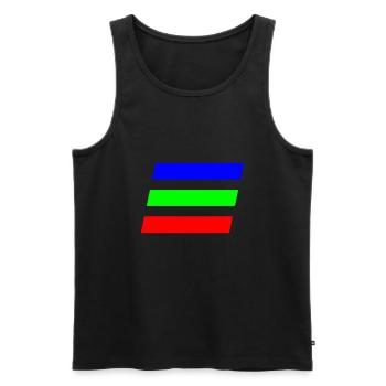 Flag / Wings Tricolor - Vector - Men's Premium Organic Tank Top - black - Front - Michal (187cm)