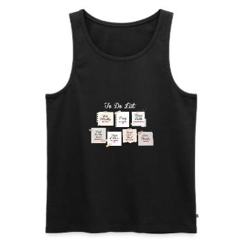Christliche To Do Liste - Männer Premium Bio Tank Top - Schwarz - Vorne - Michal (187cm)