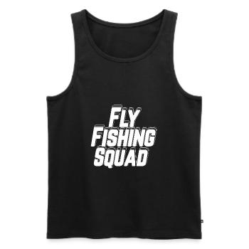 Fly Fishing Hobby Nature Adventure Fisherman - Men's Premium Organic Tank Top - black - Front - Michal (187cm)