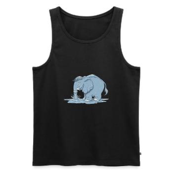 Pipo - Männer Premium Bio Tank Top - Schwarz - Vorne - AI Model Male 178 light (178cm)