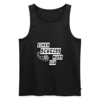einen scheiss muss ich - Männer Premium Bio Tank Top - Schwarz - Vorne - AI Model Male 178 light (178cm)