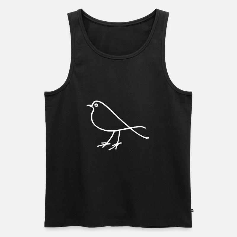 Vogel - Männer Premium Bio Tank Top - Schwarz