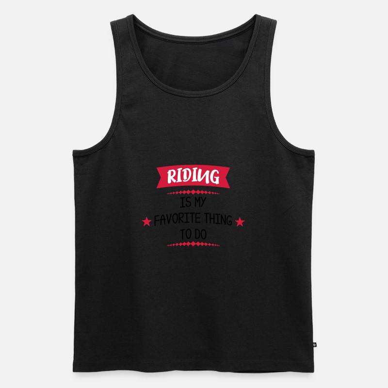 Reiten - Männer Premium Bio Tank Top - Schwarz