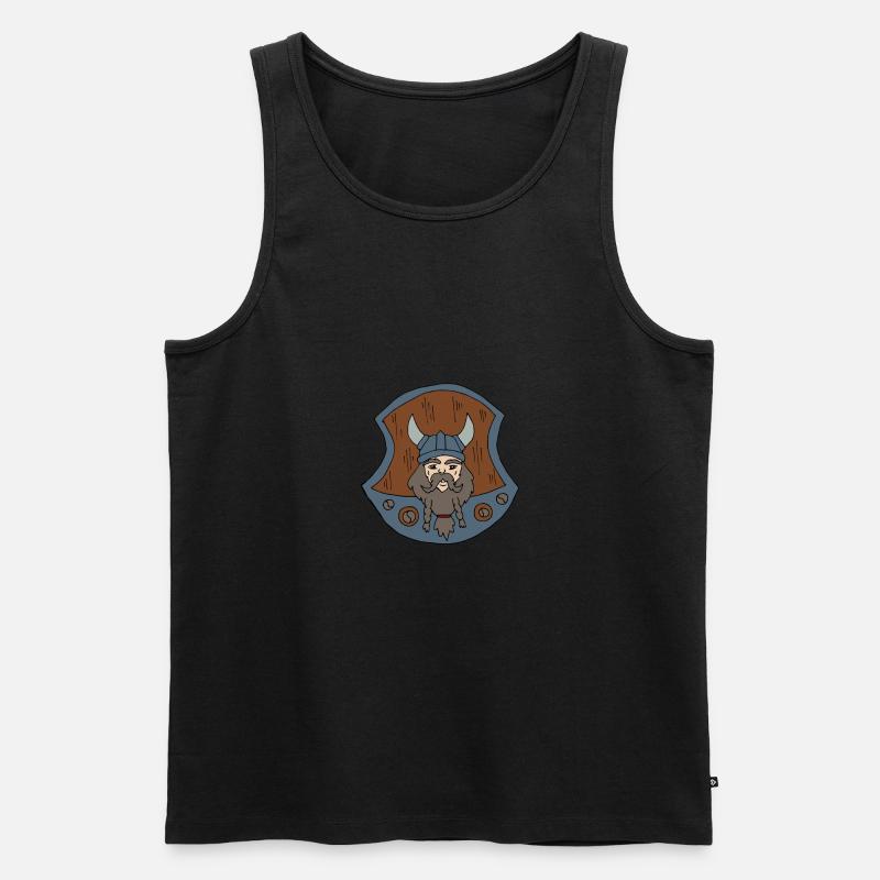 Wikinger Schild Viking - Männer Premium Bio Tank Top - Schwarz