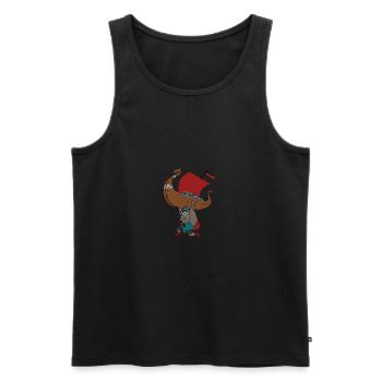 Viking ship Vikings - Men's Premium Organic Tank Top - black - Front - AI Model Male 178 light (178cm)