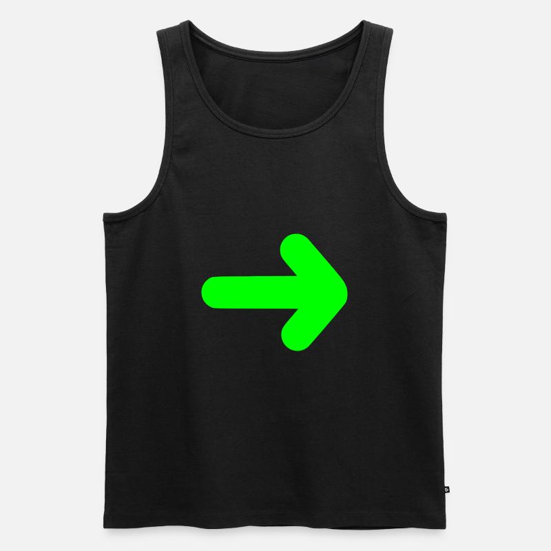Pfeil - Männer Premium Bio Tank Top - Schwarz