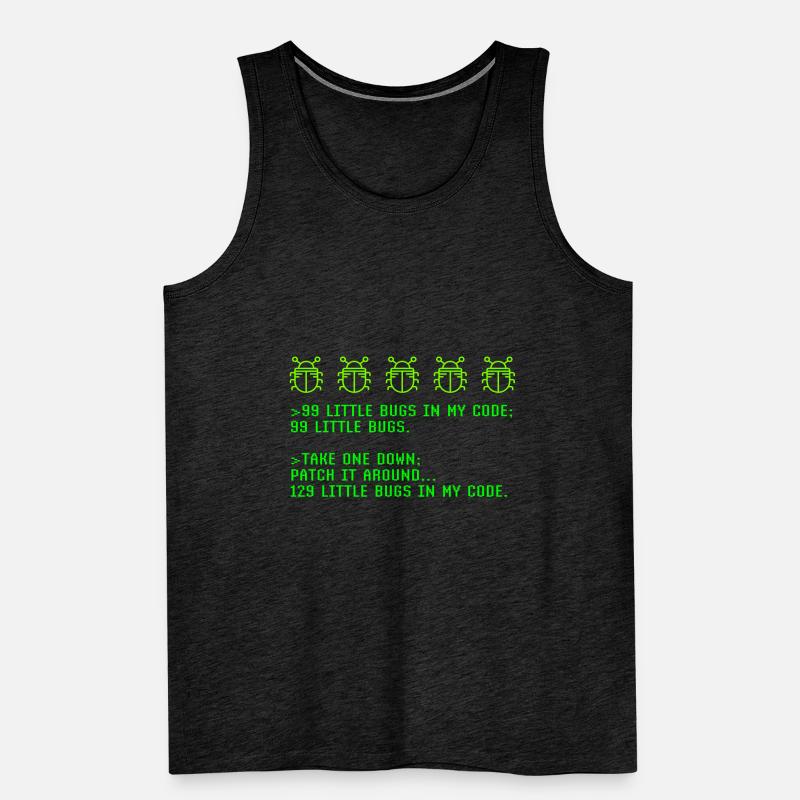 Debugging Programming Coding Programmer Joke Men's Premium Organic Tank Top