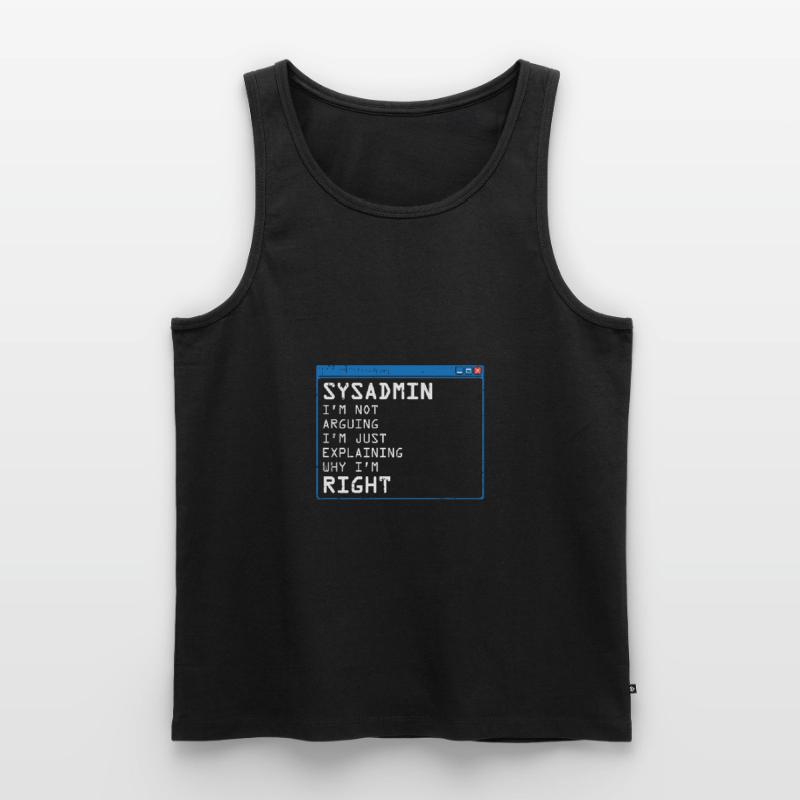 System Admin Administrator Computer Programmierer Männer Premium Bio Tank Top