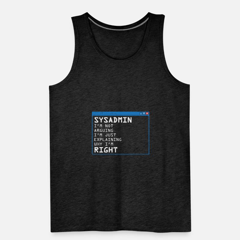 System Admin Administrator computer programmer Men's Premium Organic Tank Top