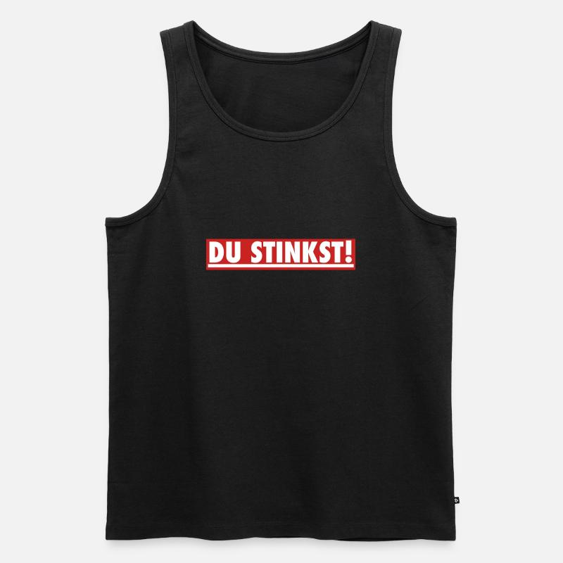 Du stinkst! - Männer Premium Bio Tank Top - Schwarz