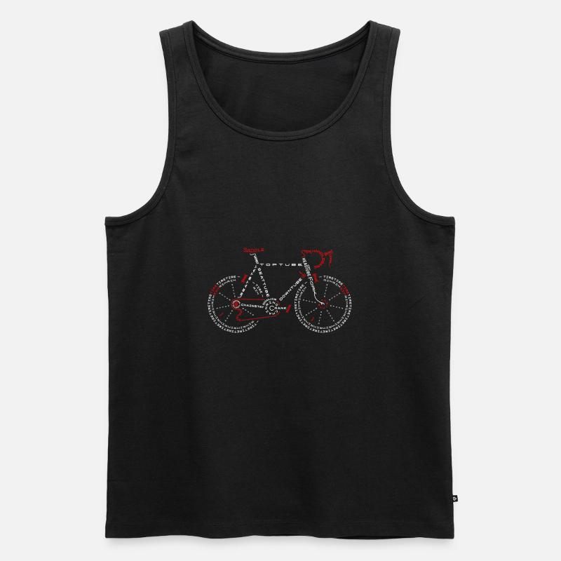 Fahrrad Wörtern - Männer Premium Bio Tank Top - Schwarz