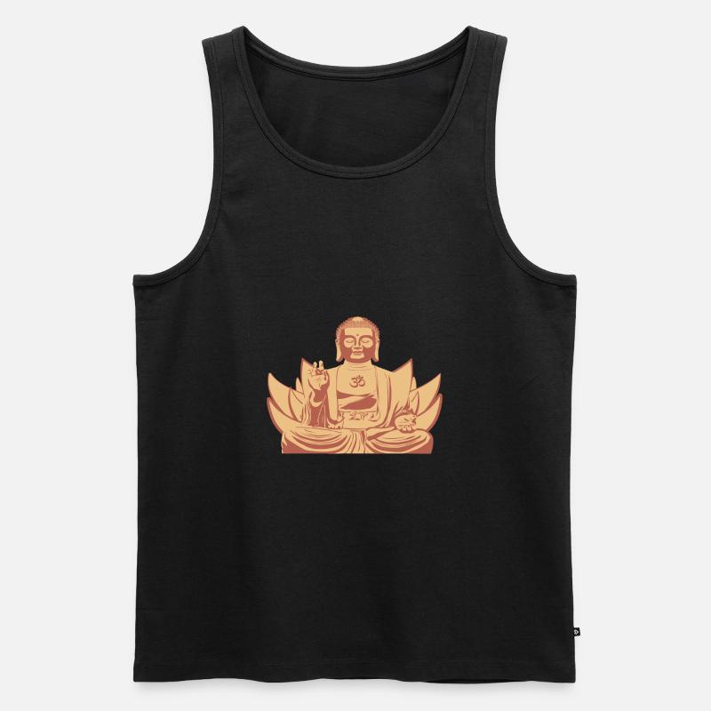 Om Buddha - Männer Premium Bio Tank Top - Schwarz