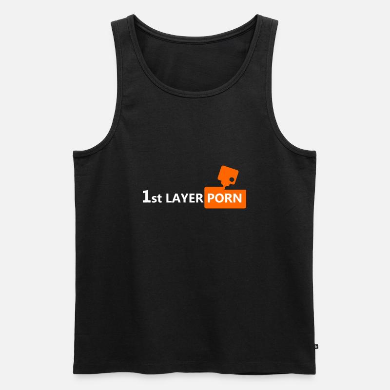 3D printing first layer - Men's Premium Organic Tank Top - black
