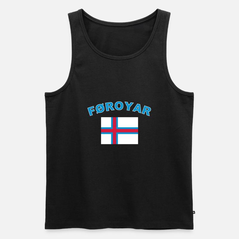Färöer Inseln - Männer Premium Bio Tank Top - Schwarz