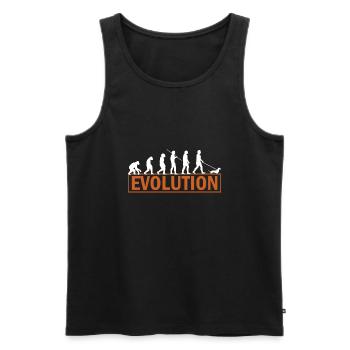 Dachshund Evolution Dachshund Teckel gift idea - Men's Premium Organic Tank Top - black - Front - Michal (187cm)