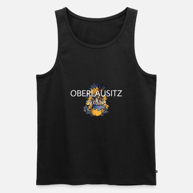 Oberlausitz - Männer Premium Bio Tank Top - Schwarz