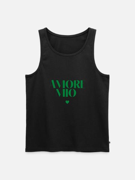 AMORE MIO EN ITALIEN MON AMOUR fête des mères - Débardeur bio Premium Homme - noir