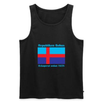 Flagge der Republik Bohus - Männer Premium Bio Tank Top - Schwarz - Vorne - Michal (187cm)