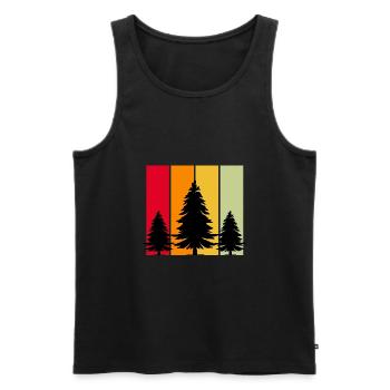 Camping Zelten Natur Freiheit Urlaub Ferien - Männer Premium Bio Tank Top - Schwarz - Vorne - AI Model Male 178 light (178cm)