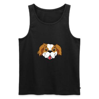 T-shirt Cute Dog - Men's Premium Organic Tank Top - black - Front - Michal (187cm)